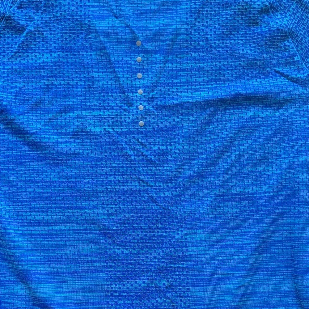 Nike Dri Fit Shirt Mens S Blue Long Sleeve Running Gym Thumb Holes - Picture 7 of 8